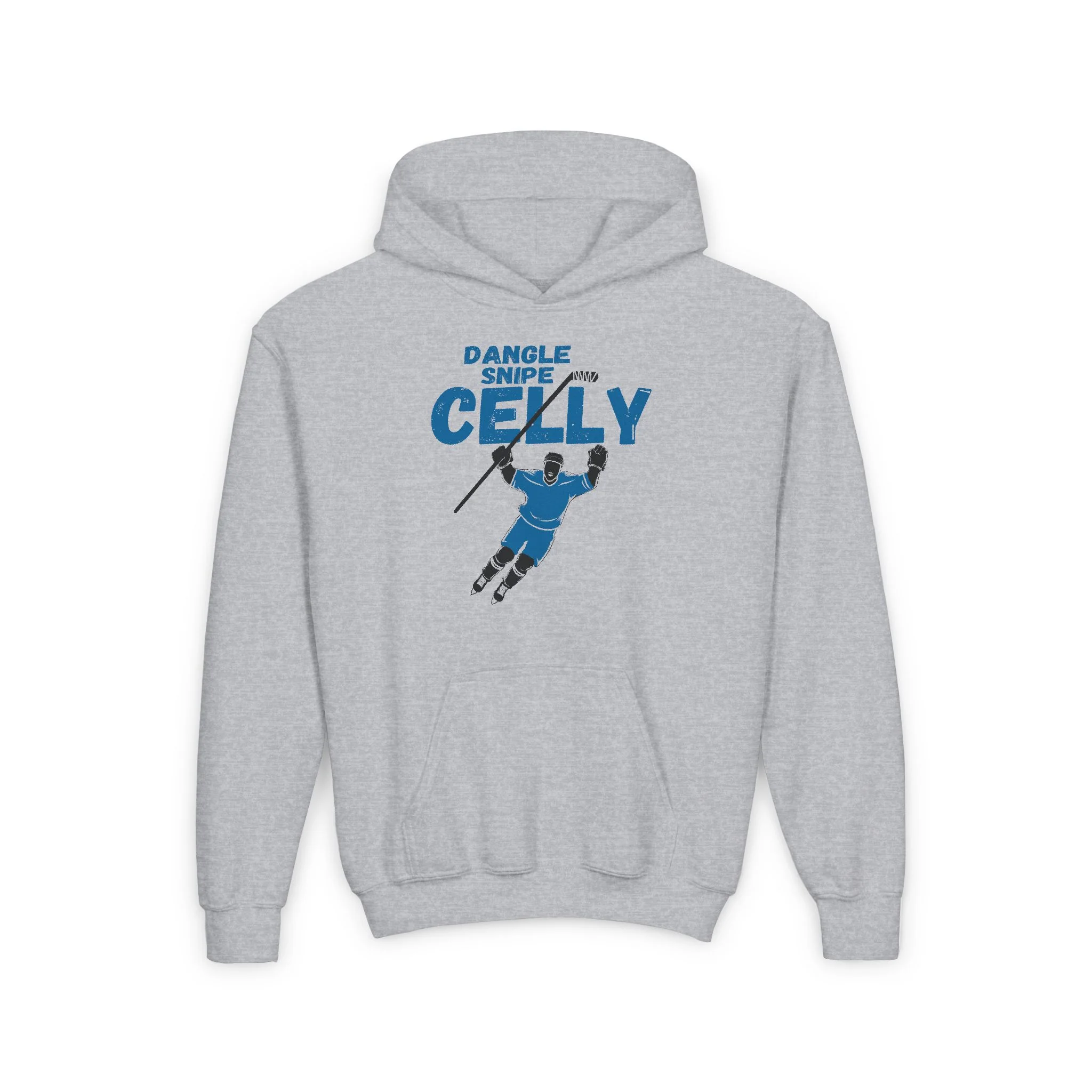 Funny Kids Hockey Hoodie - Dangle Snipe Celly Kids Hockey Hoodie - Image 3