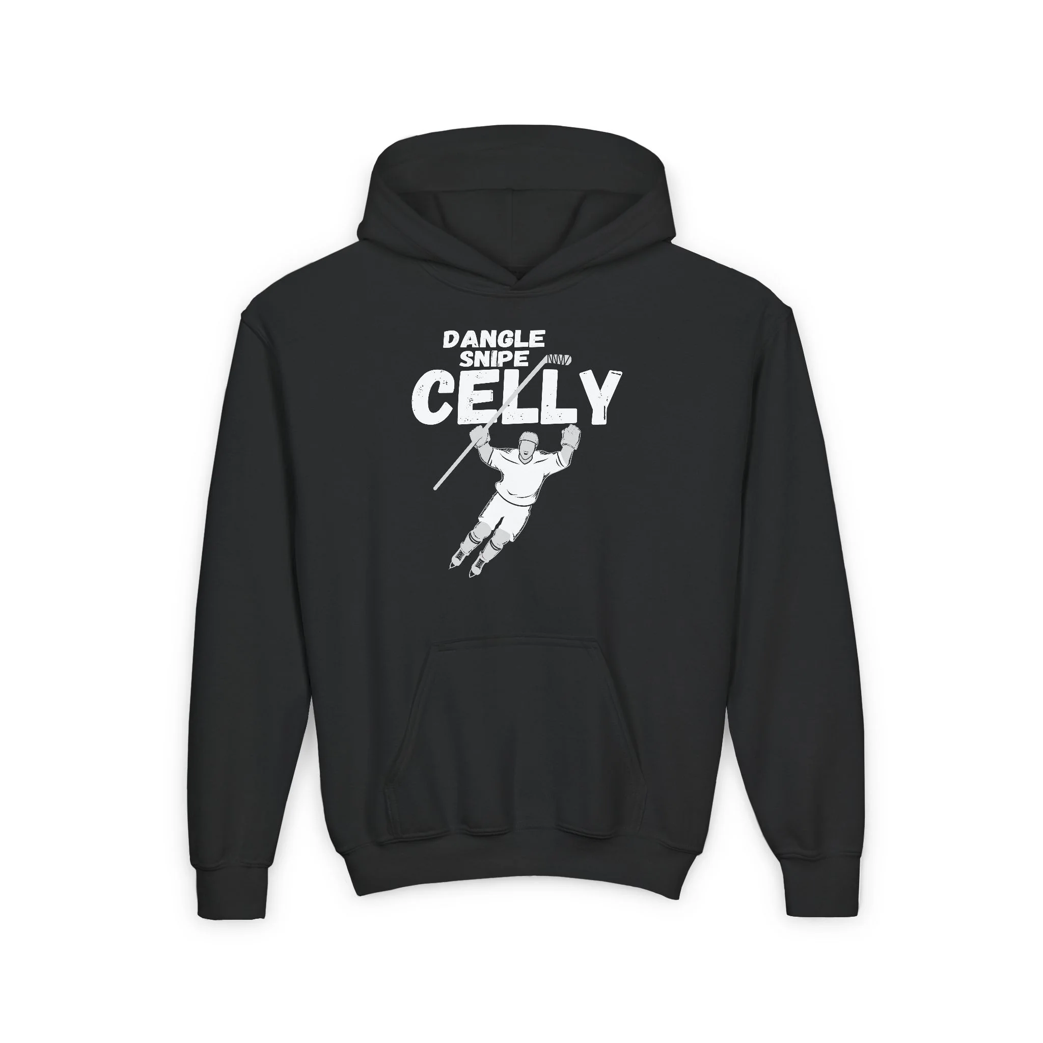 Funny Kids Hockey Hoodie - Dangle Snipe Celly Kids Hockey Hoodie - Image 5
