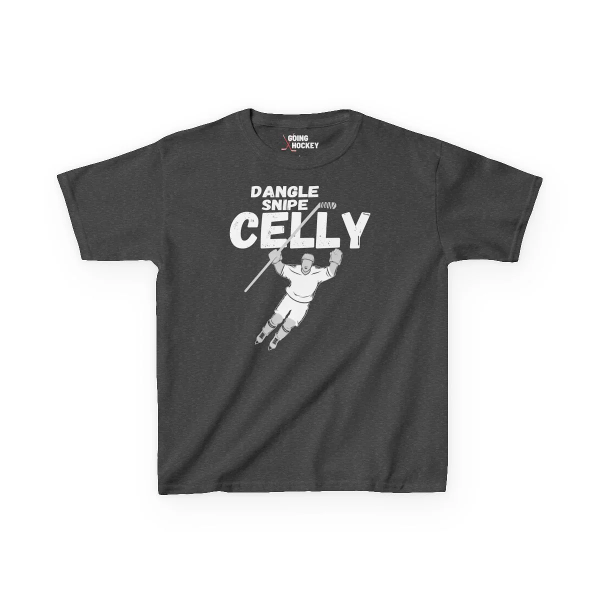 Funny Kids Hockey T-Shirt - Dangle Snipe Celly Kids Hockey Shirt - Image 3