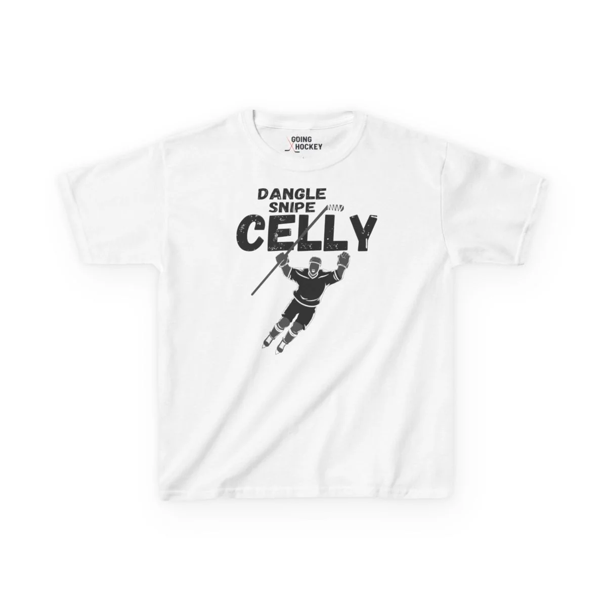 Funny Kids Hockey T-Shirt - Dangle Snipe Celly Kids Hockey Shirt - Image 4