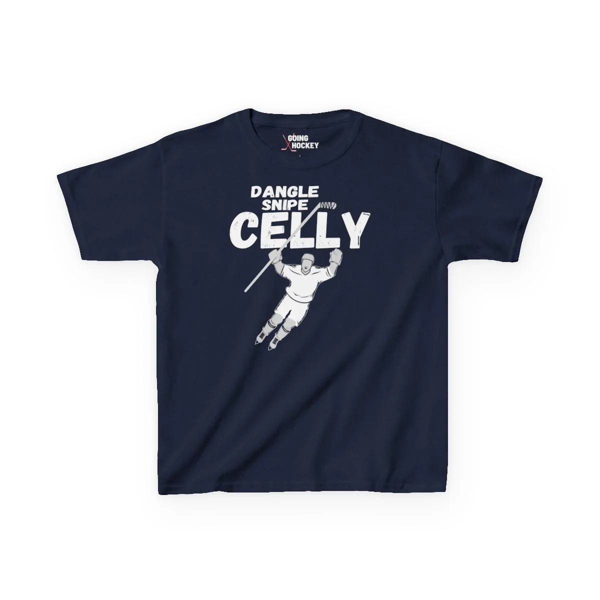 Funny Kids Hockey T-Shirt - Dangle Snipe Celly Kids Hockey Shirt - Image 5