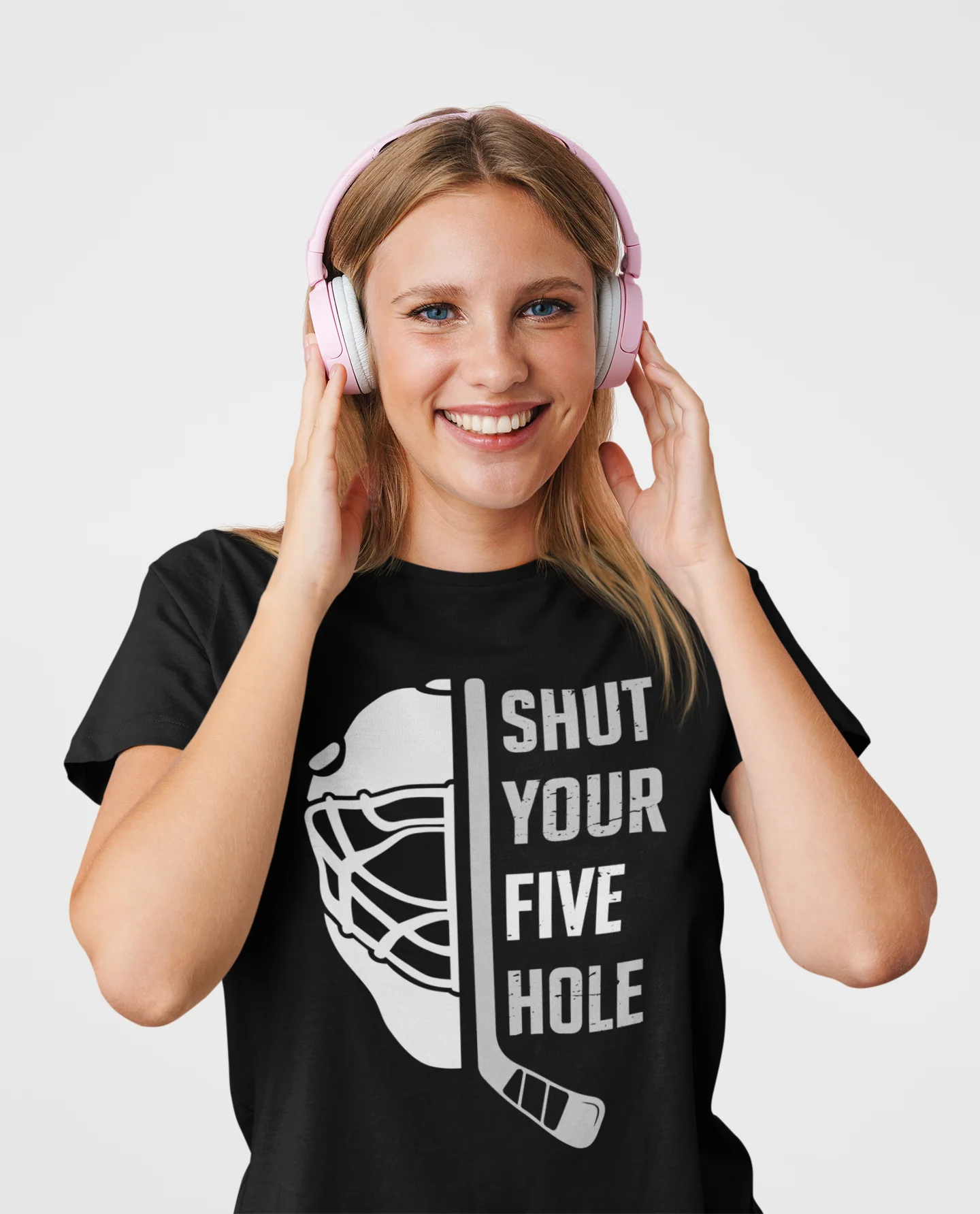 Funny Hockey T-Shirt - Shut Your Five Hole Unisex Hockey Shirt - Image 5