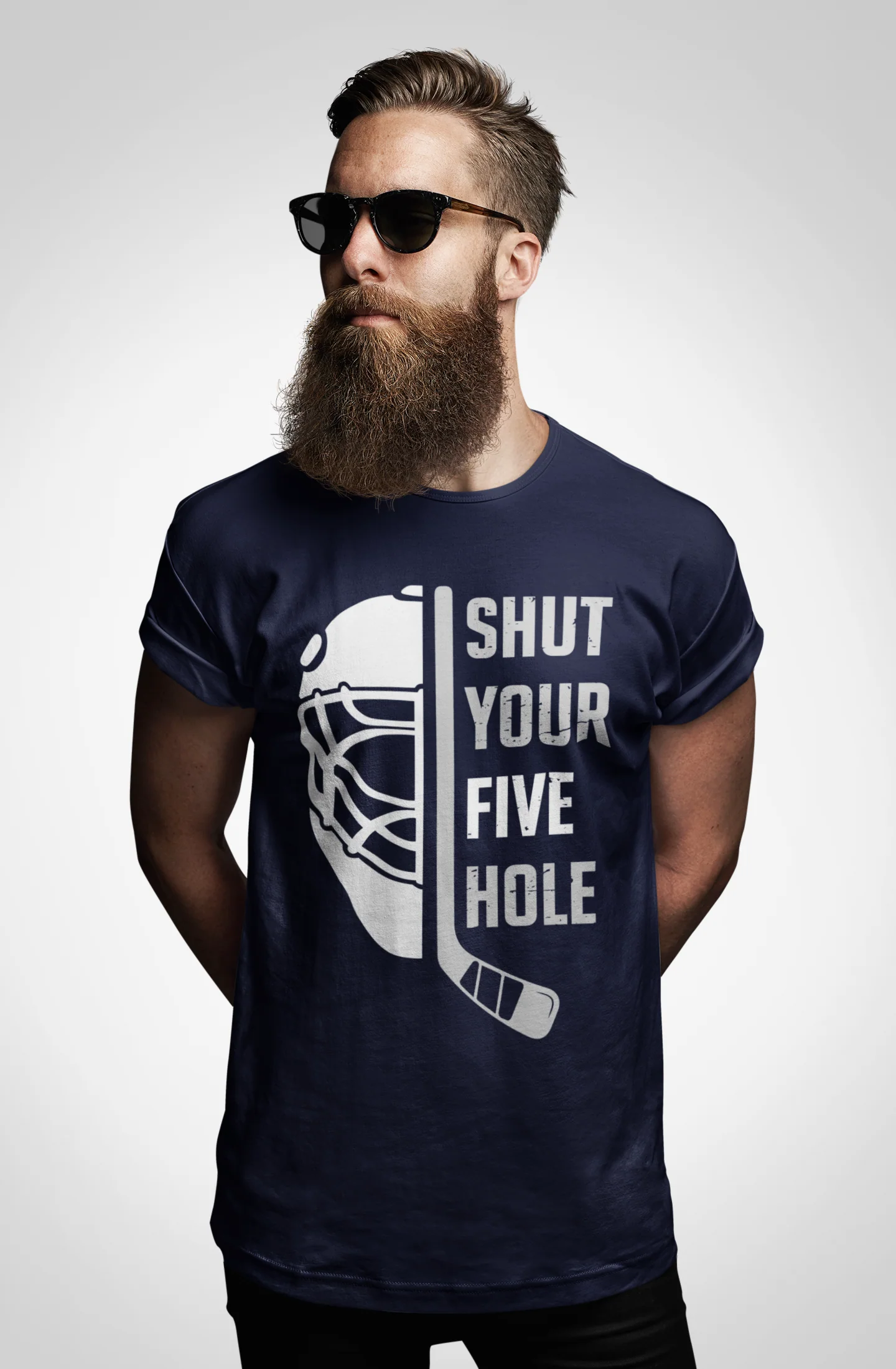 Funny Hockey T-Shirt - Shut Your Five Hole Unisex Hockey Shirt - Image 7