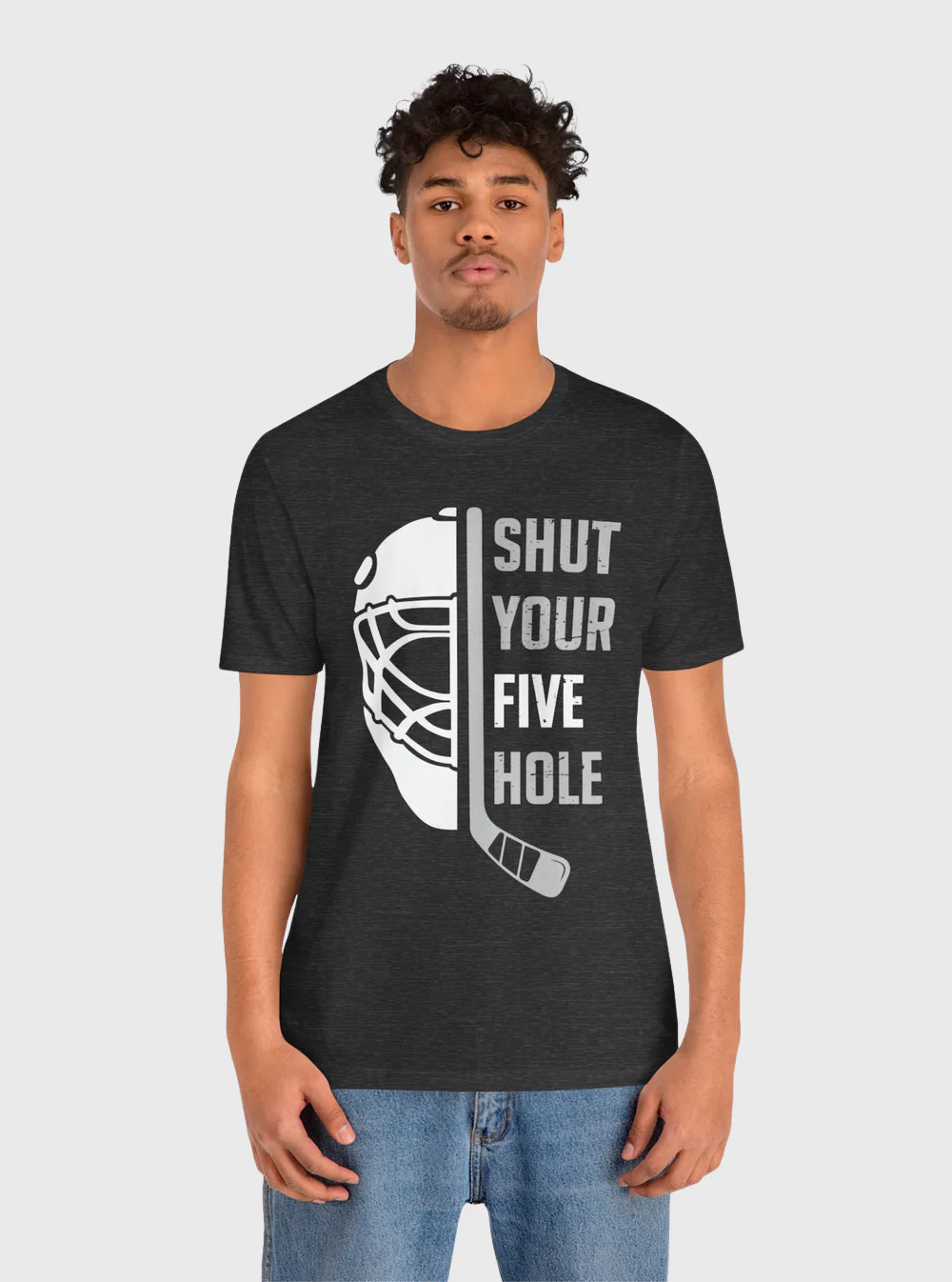 Funny Hockey T-Shirt - Shut Your Five Hole Unisex Hockey Shirt - Image 8