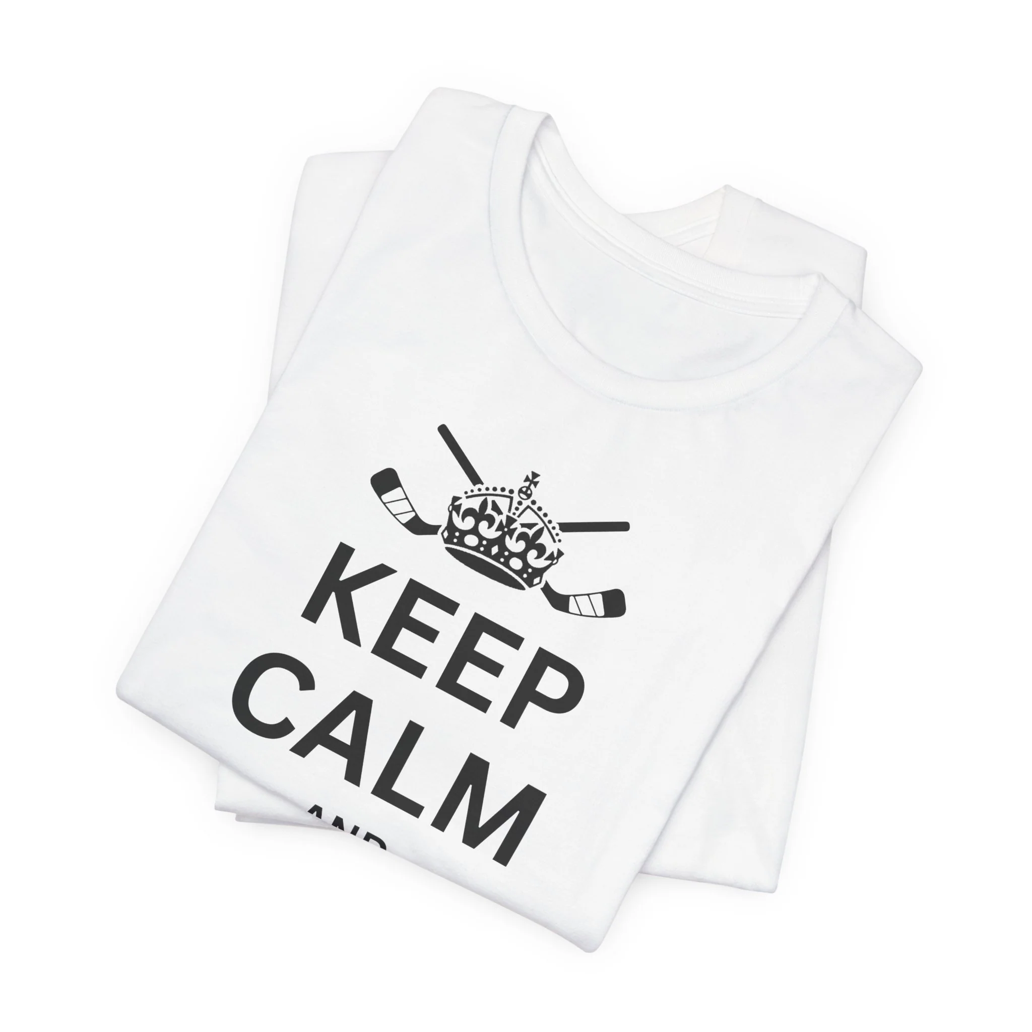 Funny Hockey T-Shirt - Keep Calm And Drop The Gloves Unisex Hockey Shirt - Image 10