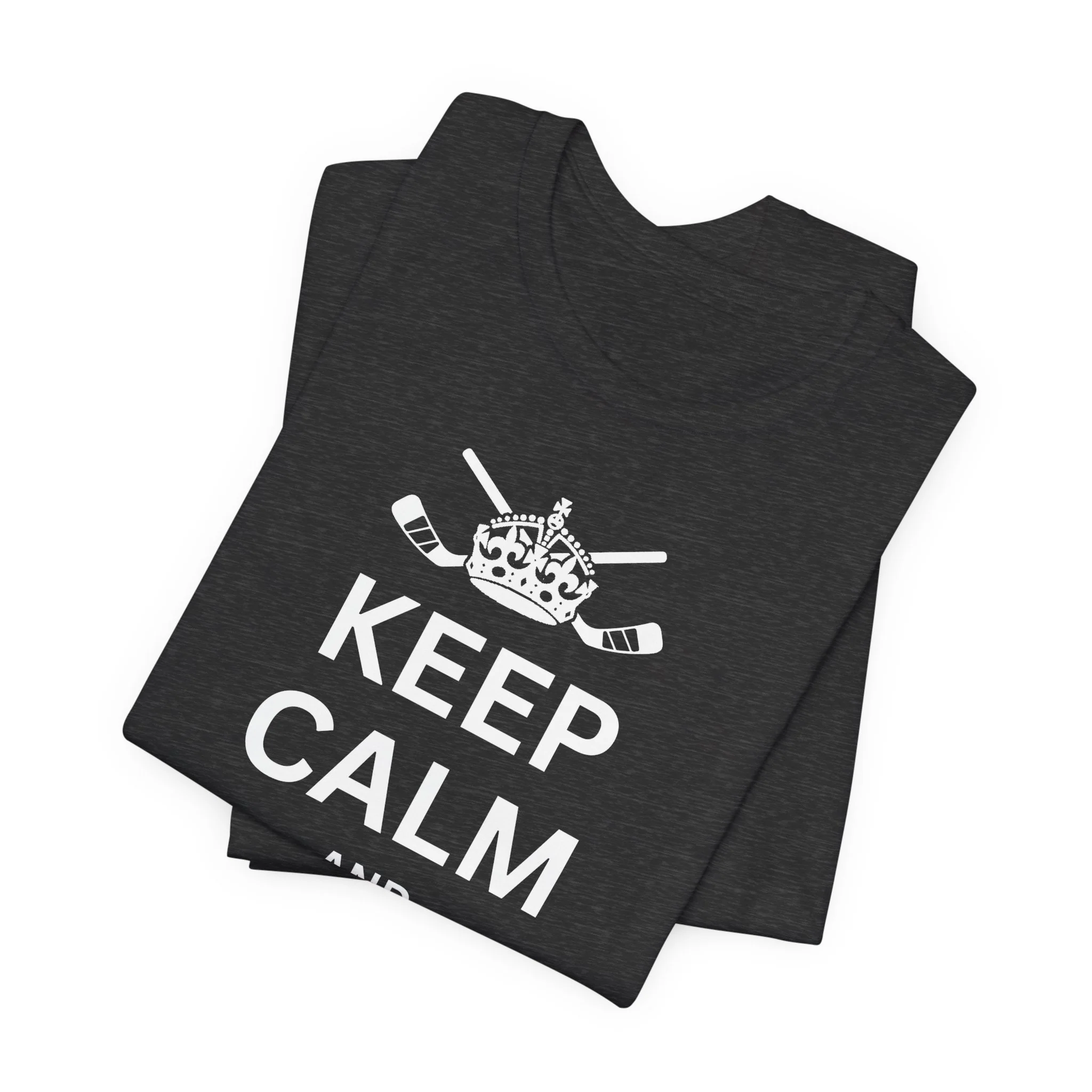 Funny Hockey T-Shirt - Keep Calm And Drop The Gloves Unisex Hockey Shirt - Image 6