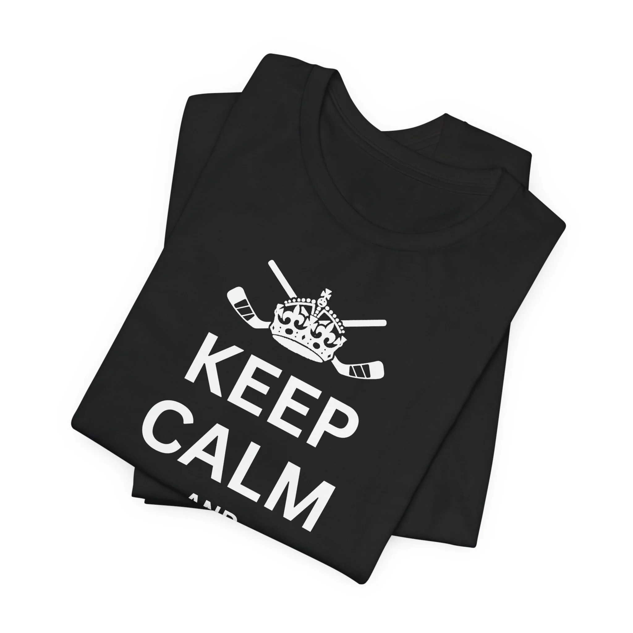 Funny Hockey T-Shirt - Keep Calm And Drop The Gloves Unisex Hockey Shirt - Image 9