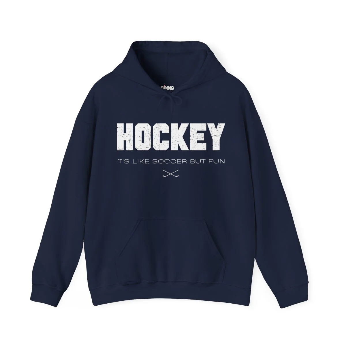Funny Hockey Hoodie - It's Like Soccer But Fun Unisex Hockey Hoodie - Image 3