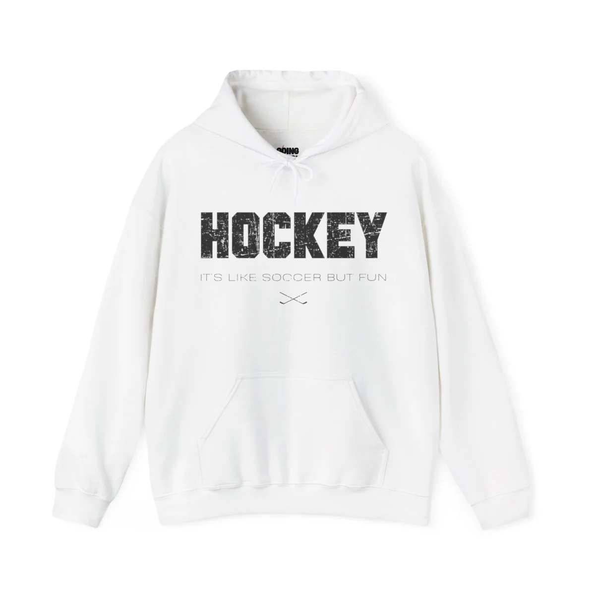 Funny Hockey Hoodie - It's Like Soccer But Fun Unisex Hockey Hoodie - Image 4