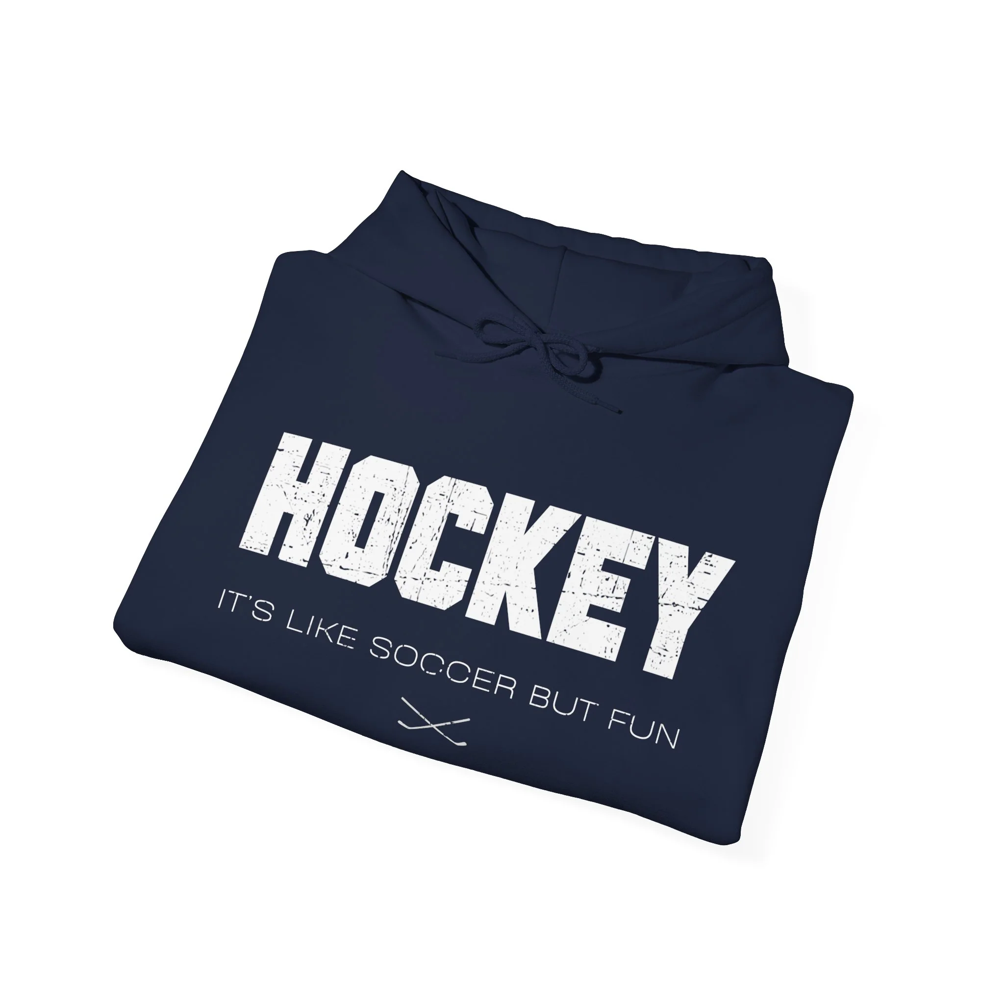 Funny Hockey Hoodie - It's Like Soccer But Fun Unisex Hockey Hoodie - Image 8