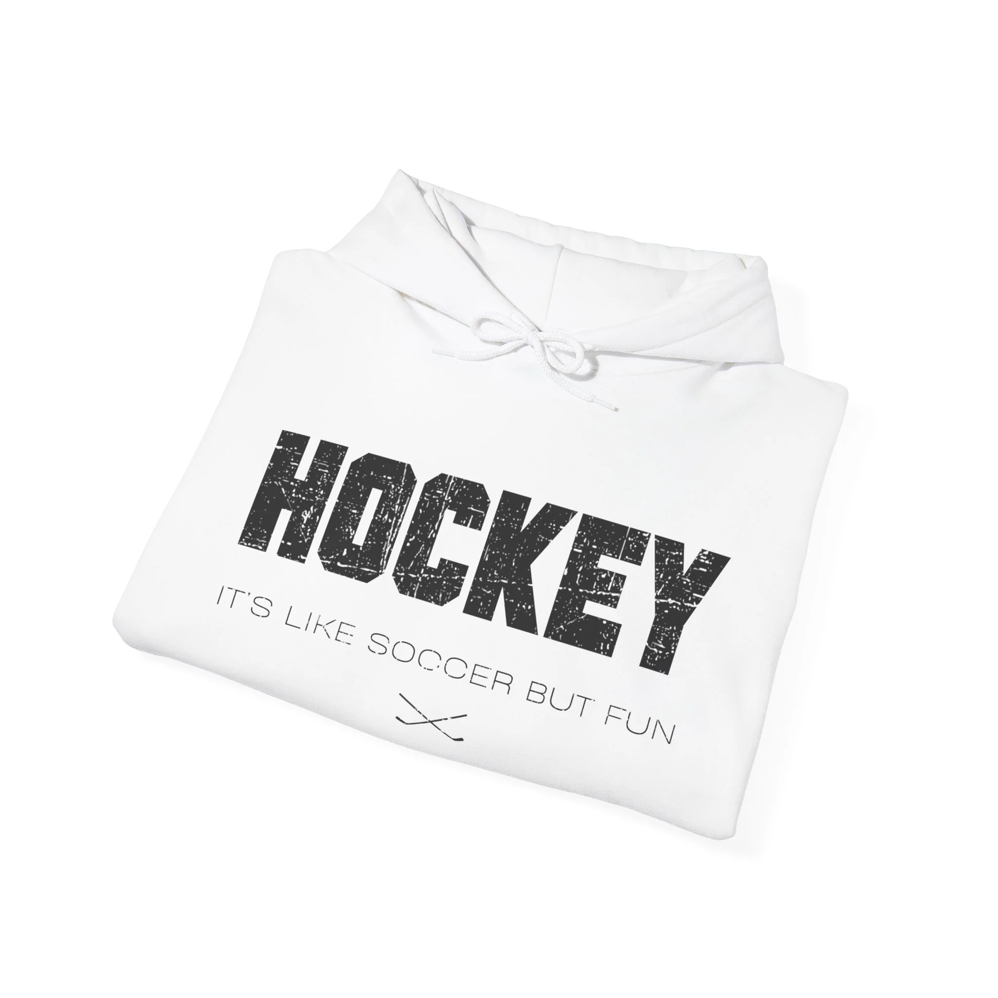 Funny Hockey Hoodie - It's Like Soccer But Fun Unisex Hockey Hoodie - Image 9
