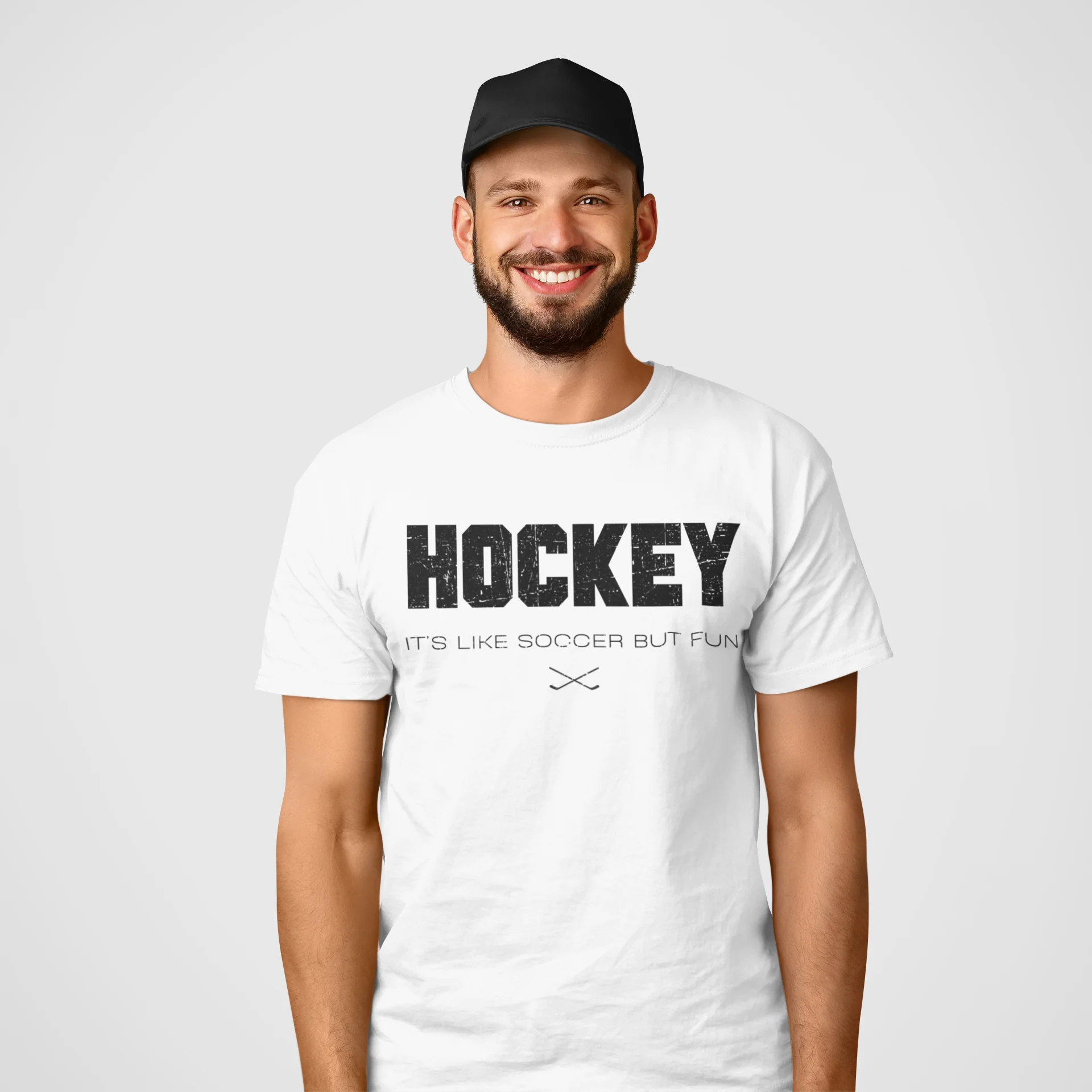 Funny Hockey T-Shirt - It's Like Soccer But Fun Unisex Hockey Shirt - Image 10