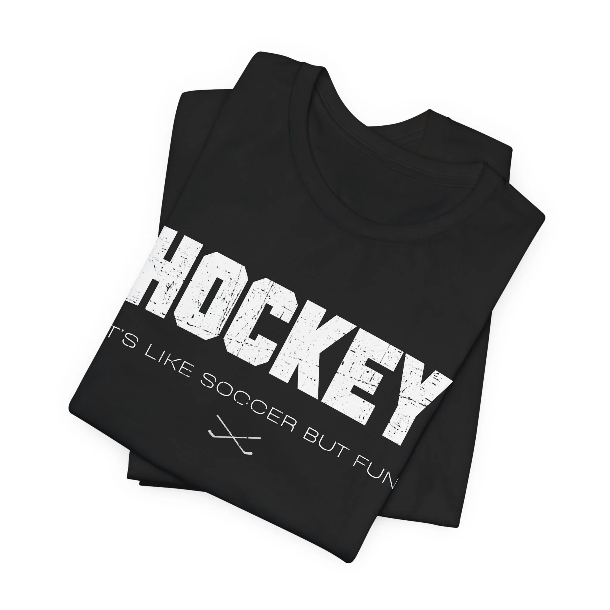 Funny Hockey T-Shirt - It's Like Soccer But Fun Unisex Hockey Shirt - Image 17