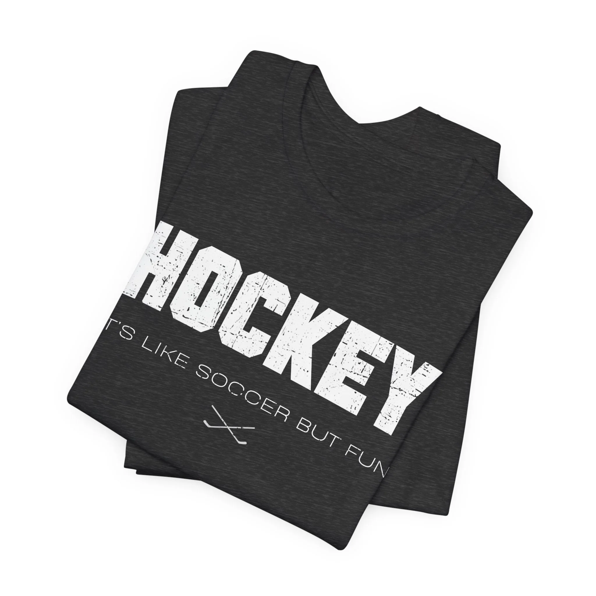 Funny Hockey T-Shirt - It's Like Soccer But Fun Unisex Hockey Shirt - Image 18