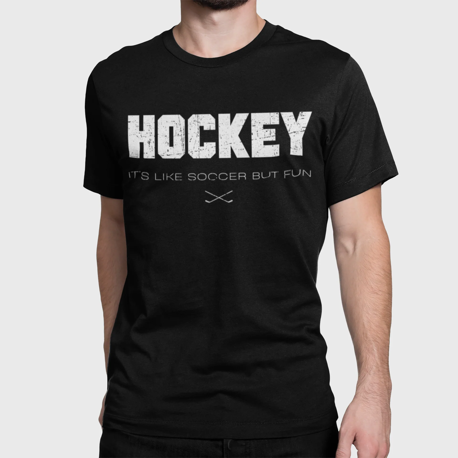 Funny Hockey T-Shirt - It's Like Soccer But Fun Unisex Hockey Shirt - Image 5