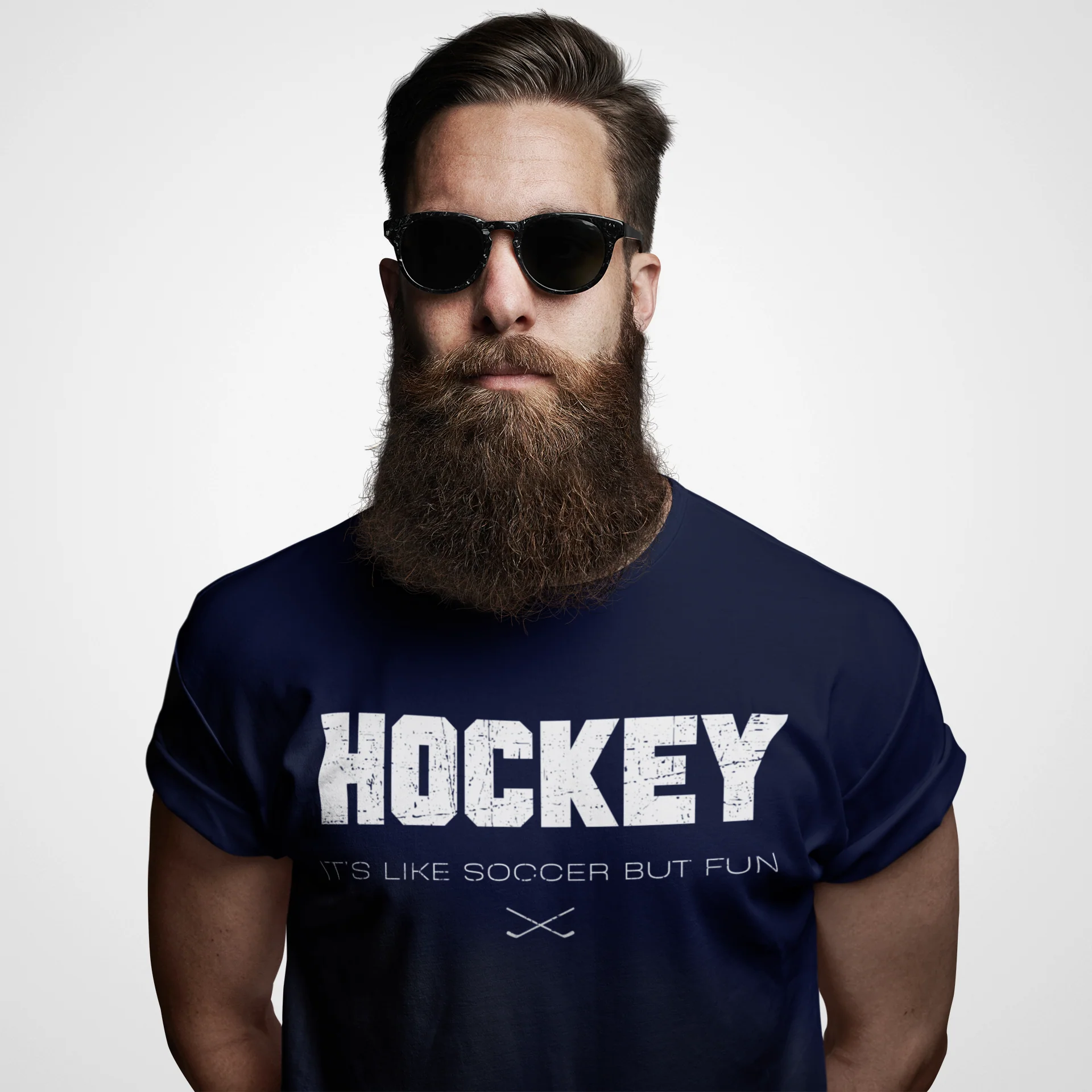 Funny Hockey T-Shirt - It's Like Soccer But Fun Unisex Hockey Shirt - Image 8