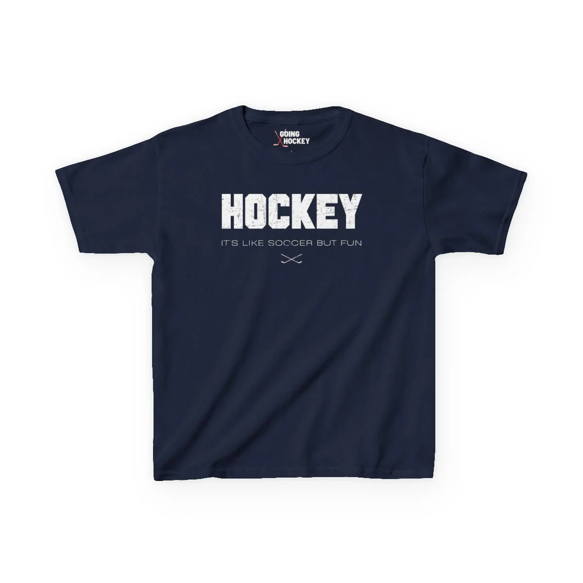 Funny Kids Hockey T-Shirt - It's Like Soccer But Fun Kids Hockey Shirt - Image 5