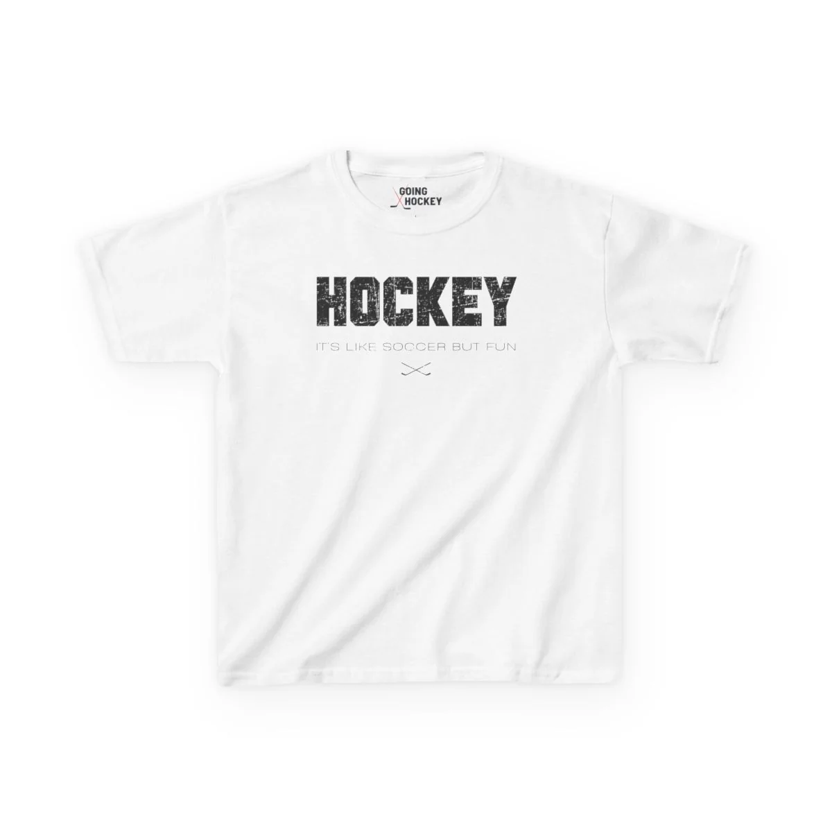 Funny Kids Hockey T-Shirt - It's Like Soccer But Fun Kids Hockey Shirt - Image 7