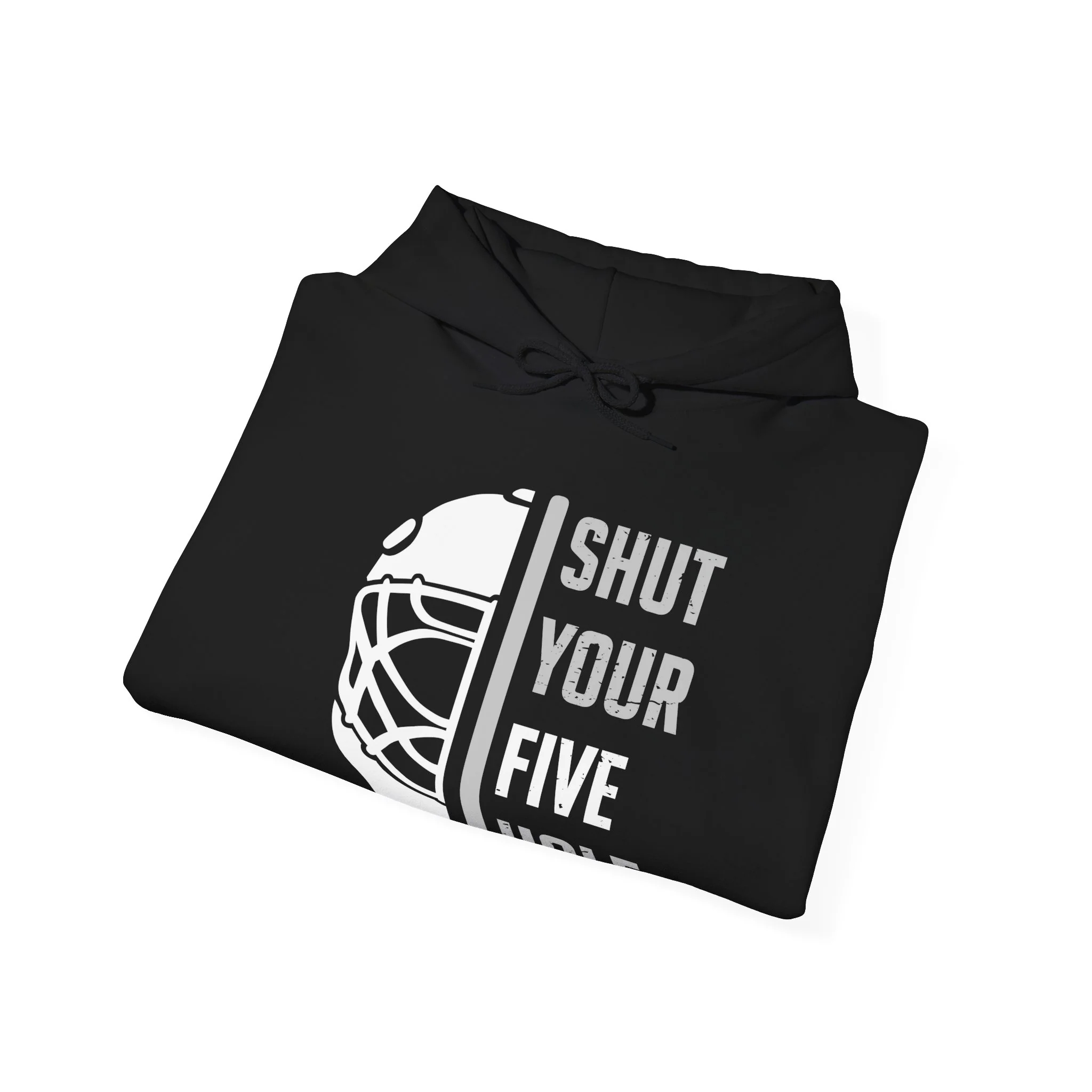 Funny Hockey Hoodie - Shut Your Five Hole Unisex Hockey Hoodie - Image 5