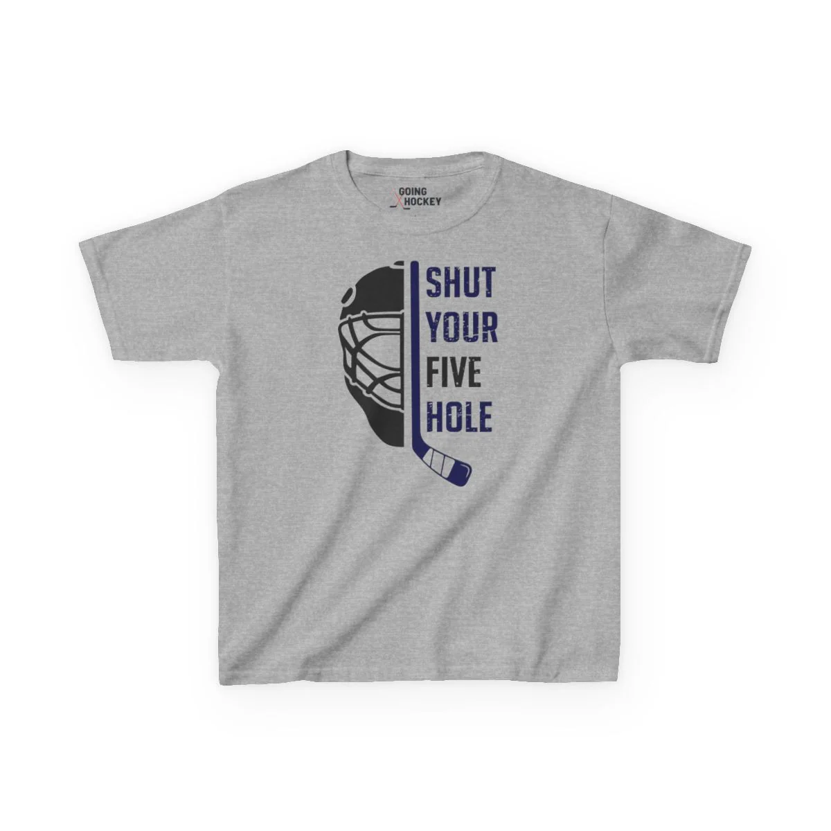 Funny Kids Hockey T-Shirt - Shut Your Five Hole Kids Hockey Shirt - Image 6