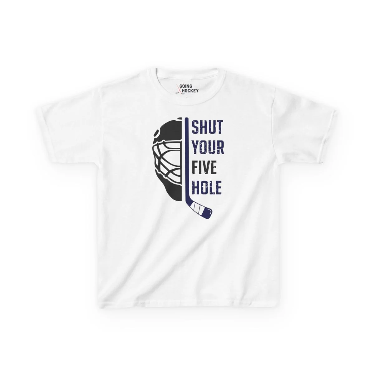 Funny Kids Hockey T-Shirt - Shut Your Five Hole Kids Hockey Shirt - Image 7