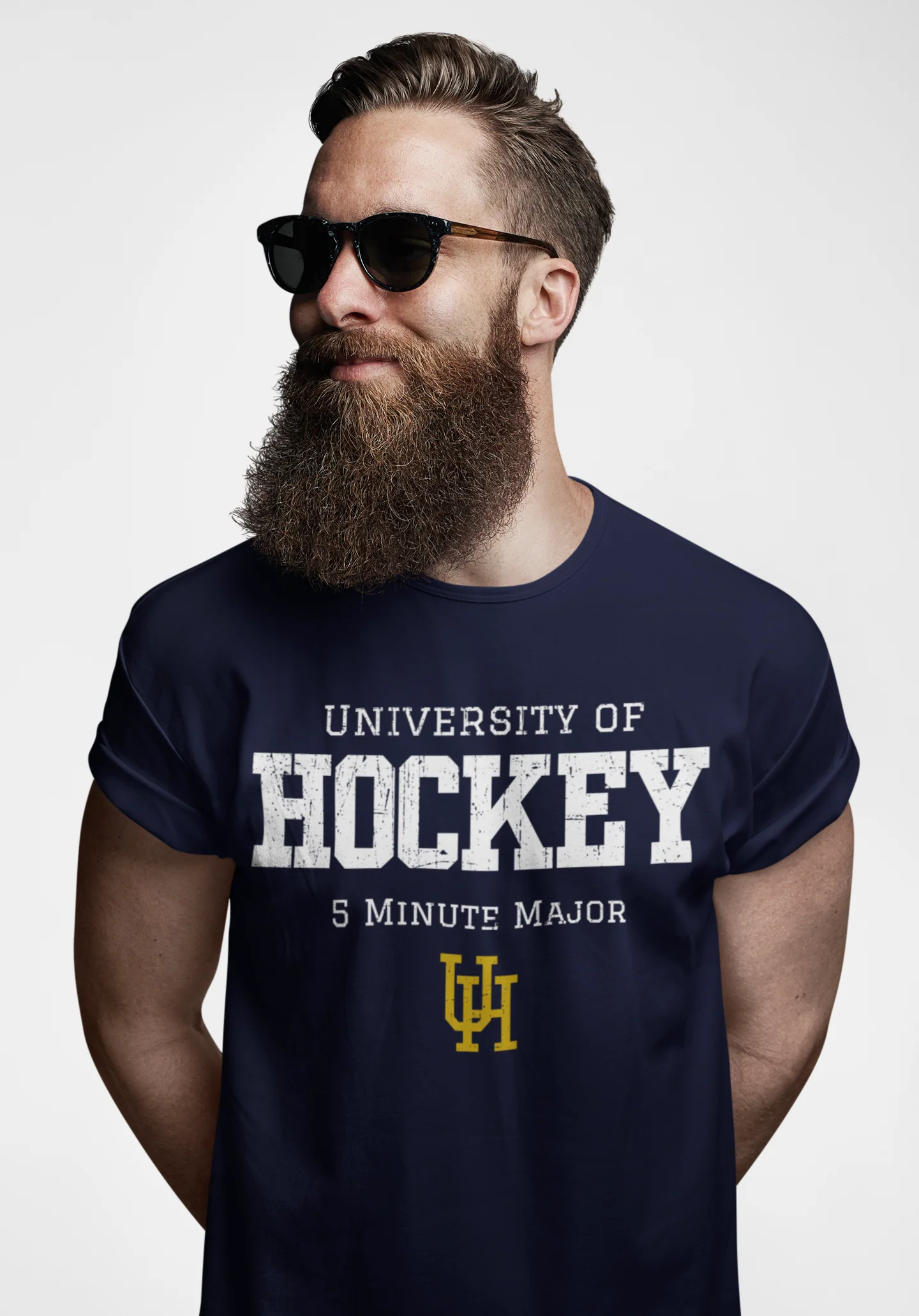 Funny Hockey T-Shirt - University Of Hockey 5 Minute Major Unisex Hockey Shirt - Image 4