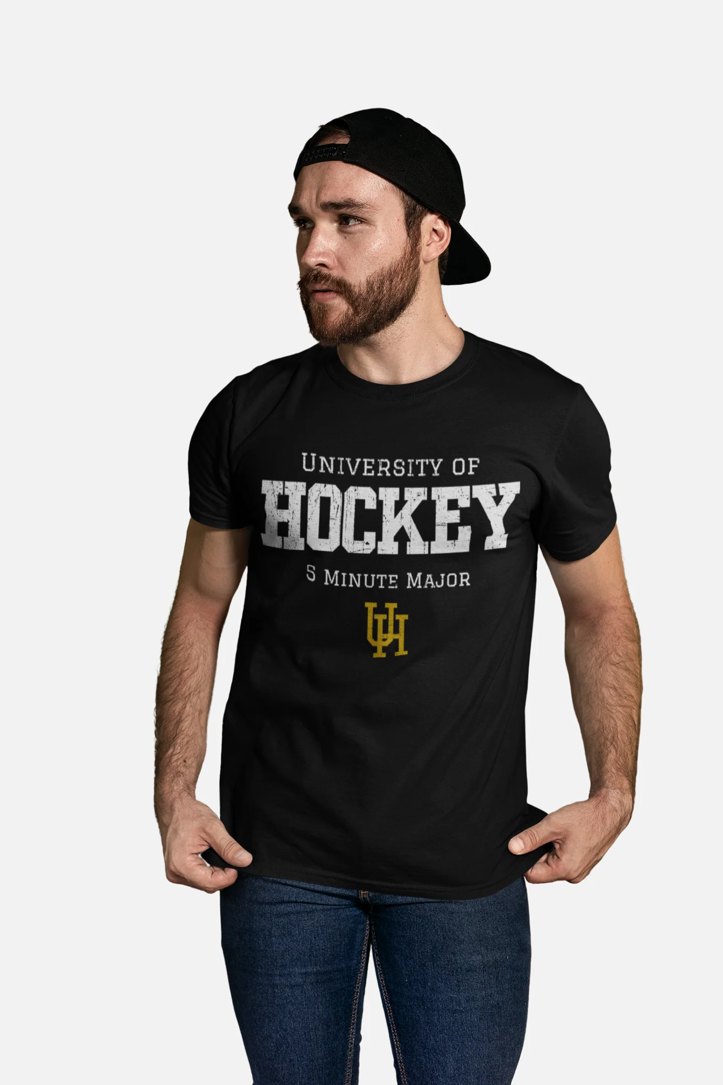 Funny Hockey T-Shirt - University Of Hockey 5 Minute Major Unisex Hockey Shirt - Image 6