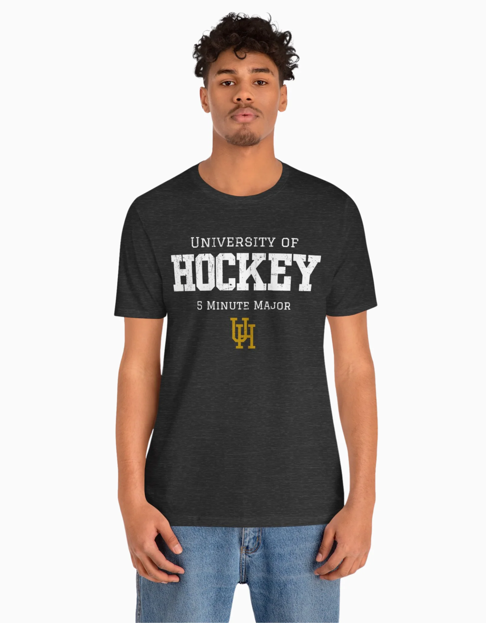 Funny Hockey T-Shirt - University Of Hockey 5 Minute Major Unisex Hockey Shirt - Image 7