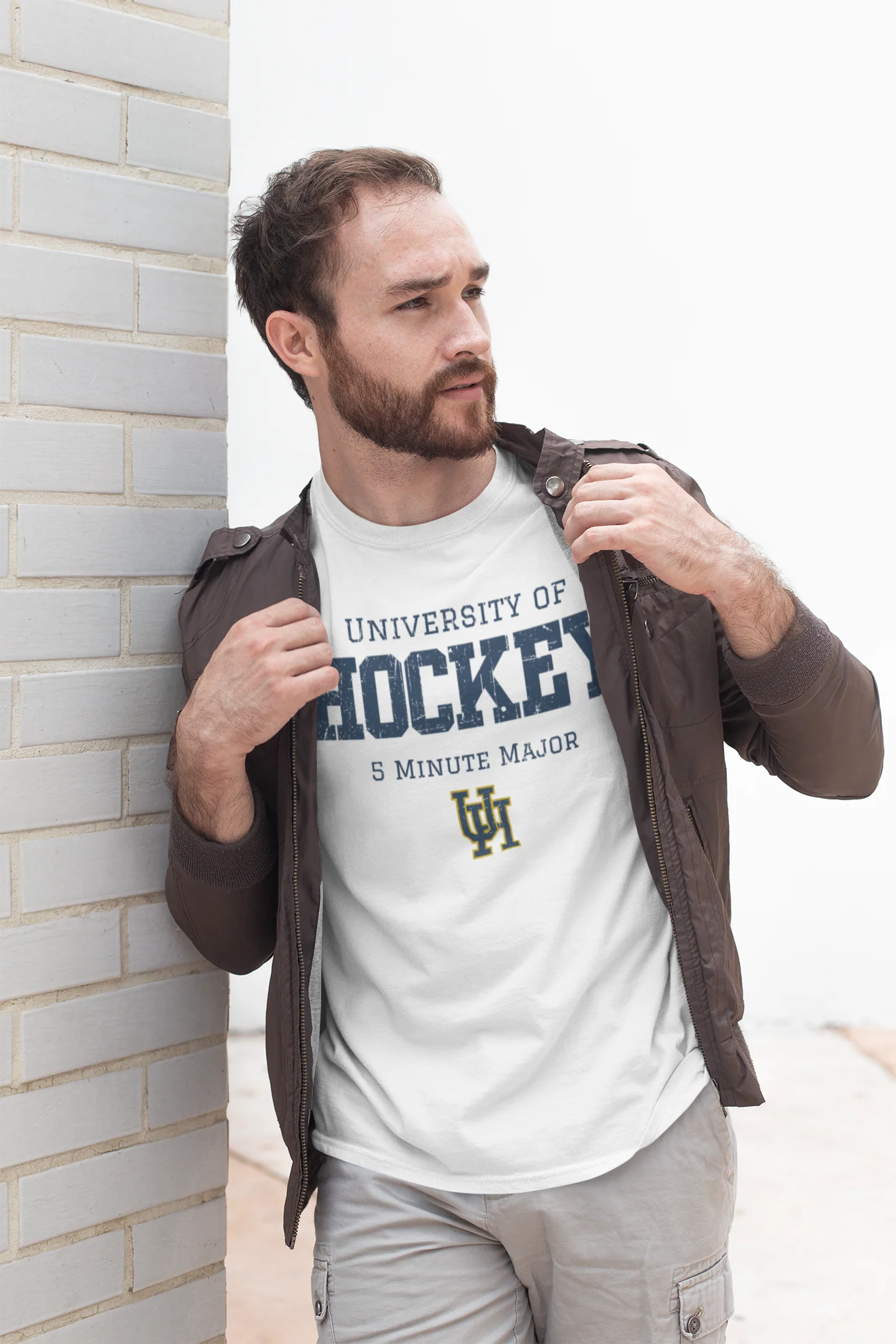 Funny Hockey T-Shirt - University Of Hockey 5 Minute Major Unisex Hockey Shirt - Image 9